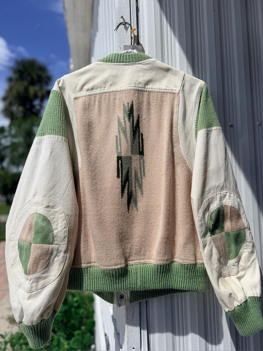 Vintage 1970s Southwestern Blanket Bomber Jacket Prentice Zip